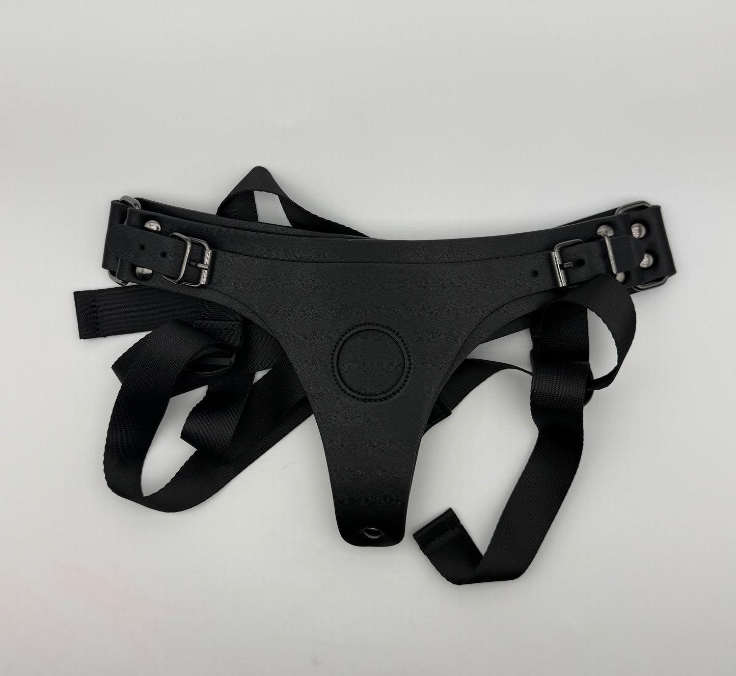 Cowhide Leather Strap On Harness