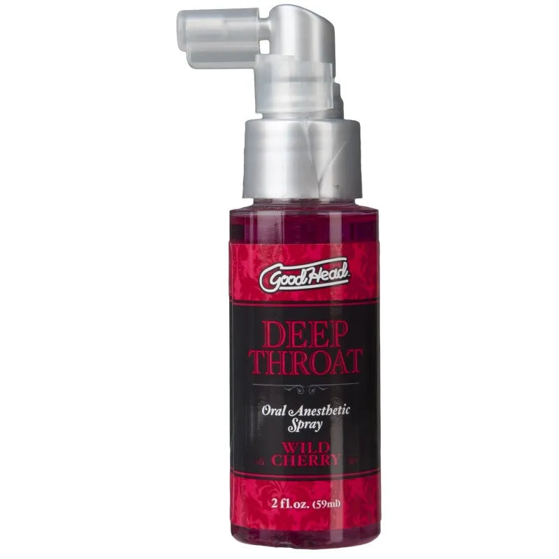 Doc johnson Goodhead, deep throat spray, bottle, front, Come Now Sex Shop