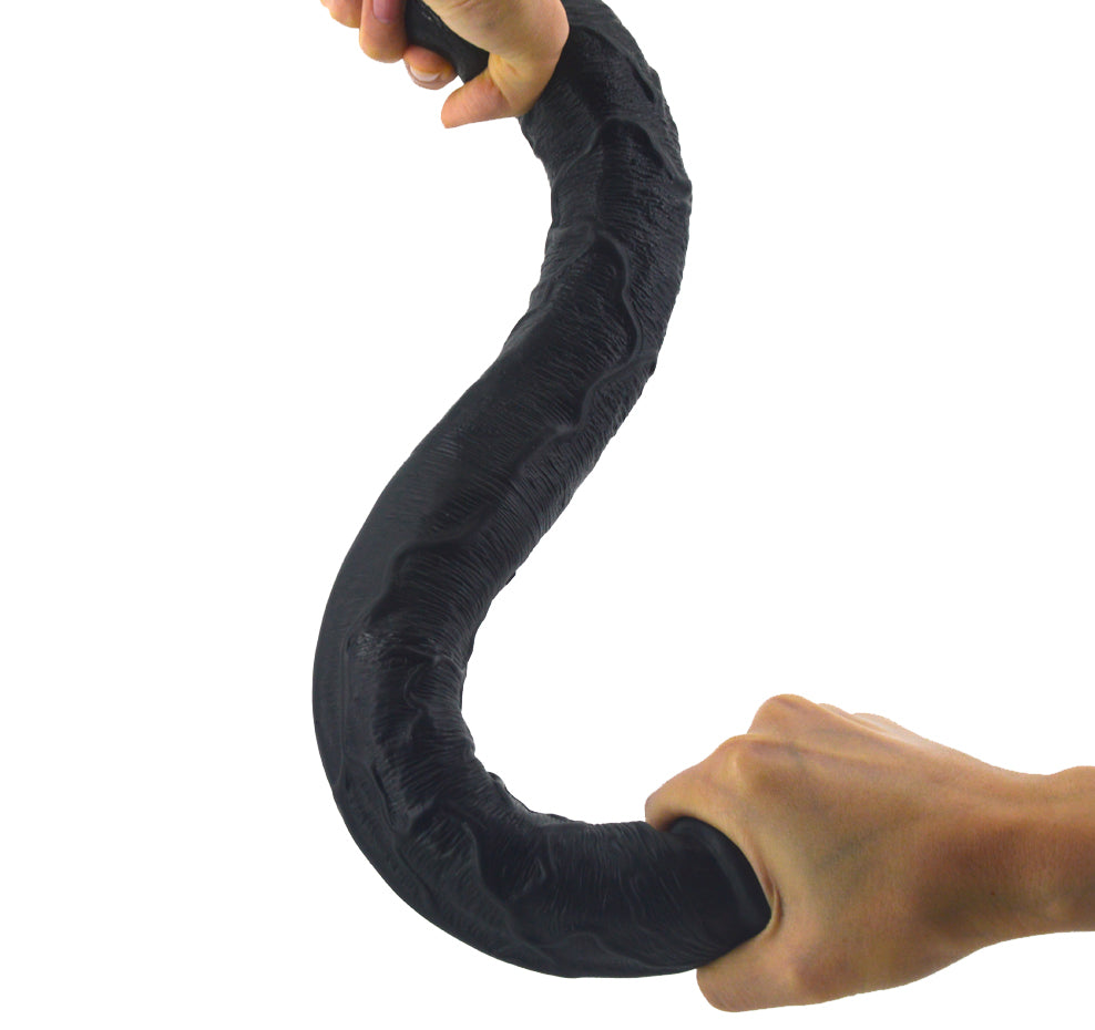 Double-ended-dildo-curved-hands-holding-each-side-curved