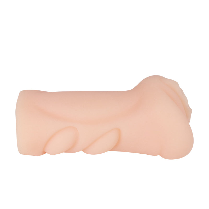 Manual male masturbator, laying on left side, Comenow.au