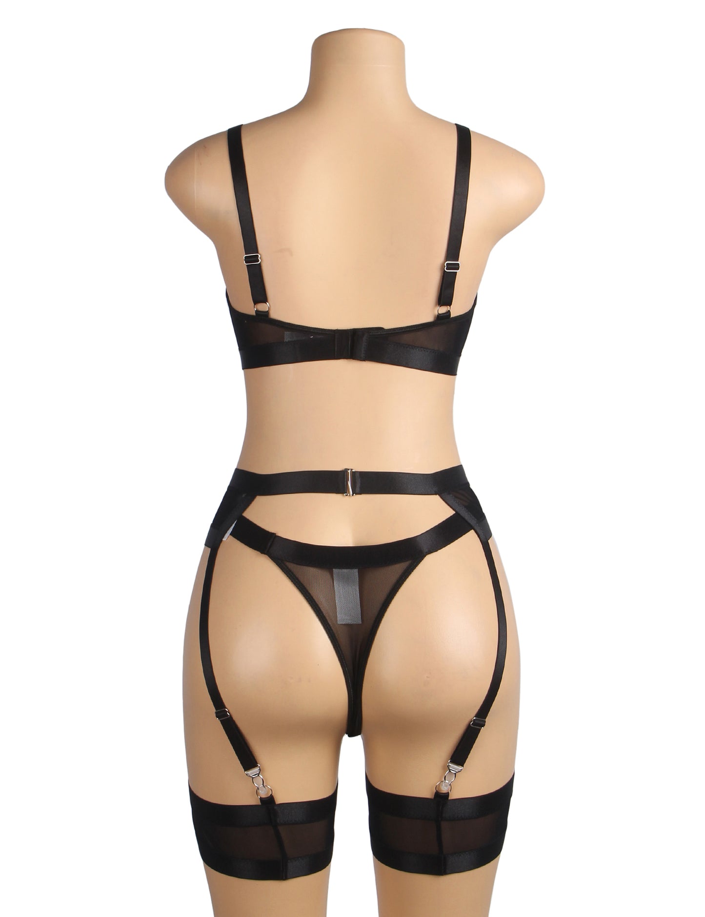 Bondage Garter Belt Bra Set