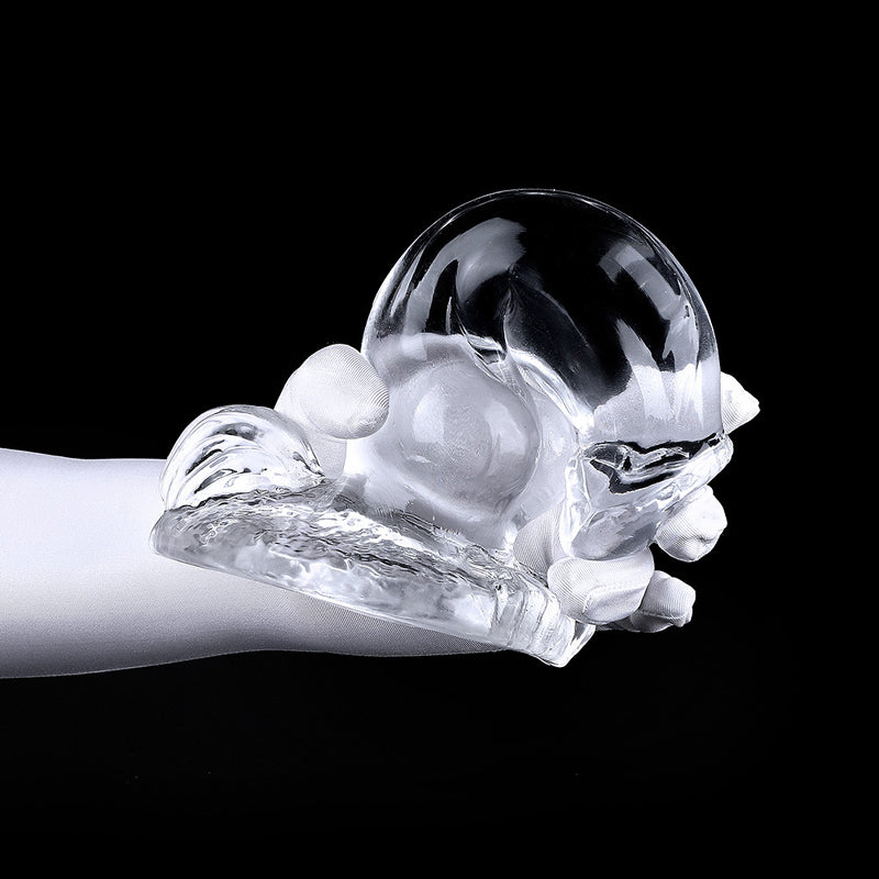 extra large dildo, silicone material, transparent color, hand bending dildo, Come Now