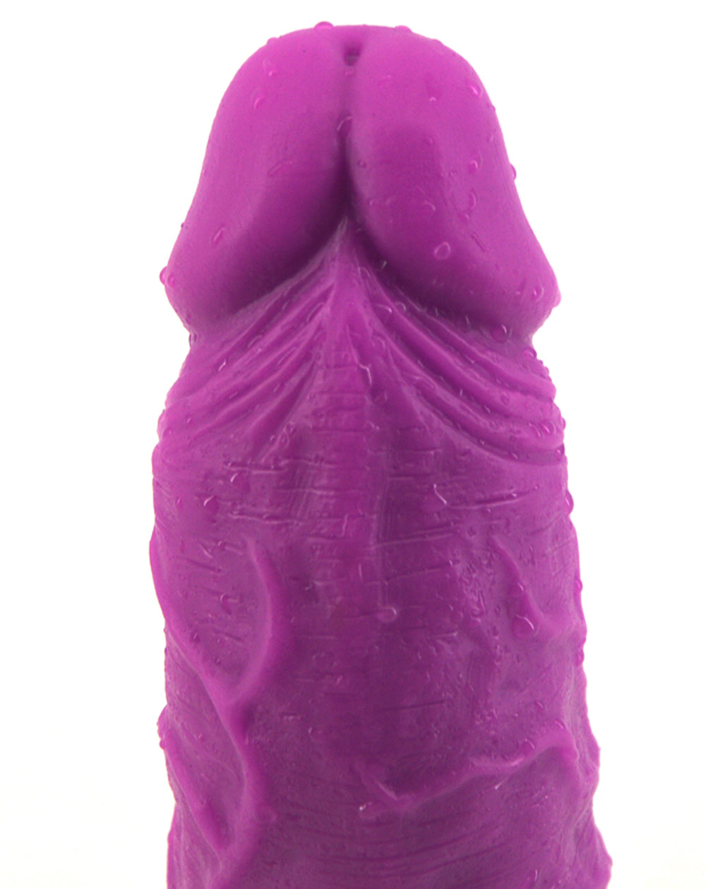 Close-up of curved dildo tip