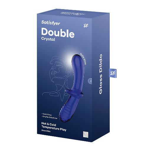 Satisfyer Double Crystal- Light blue 7.5"