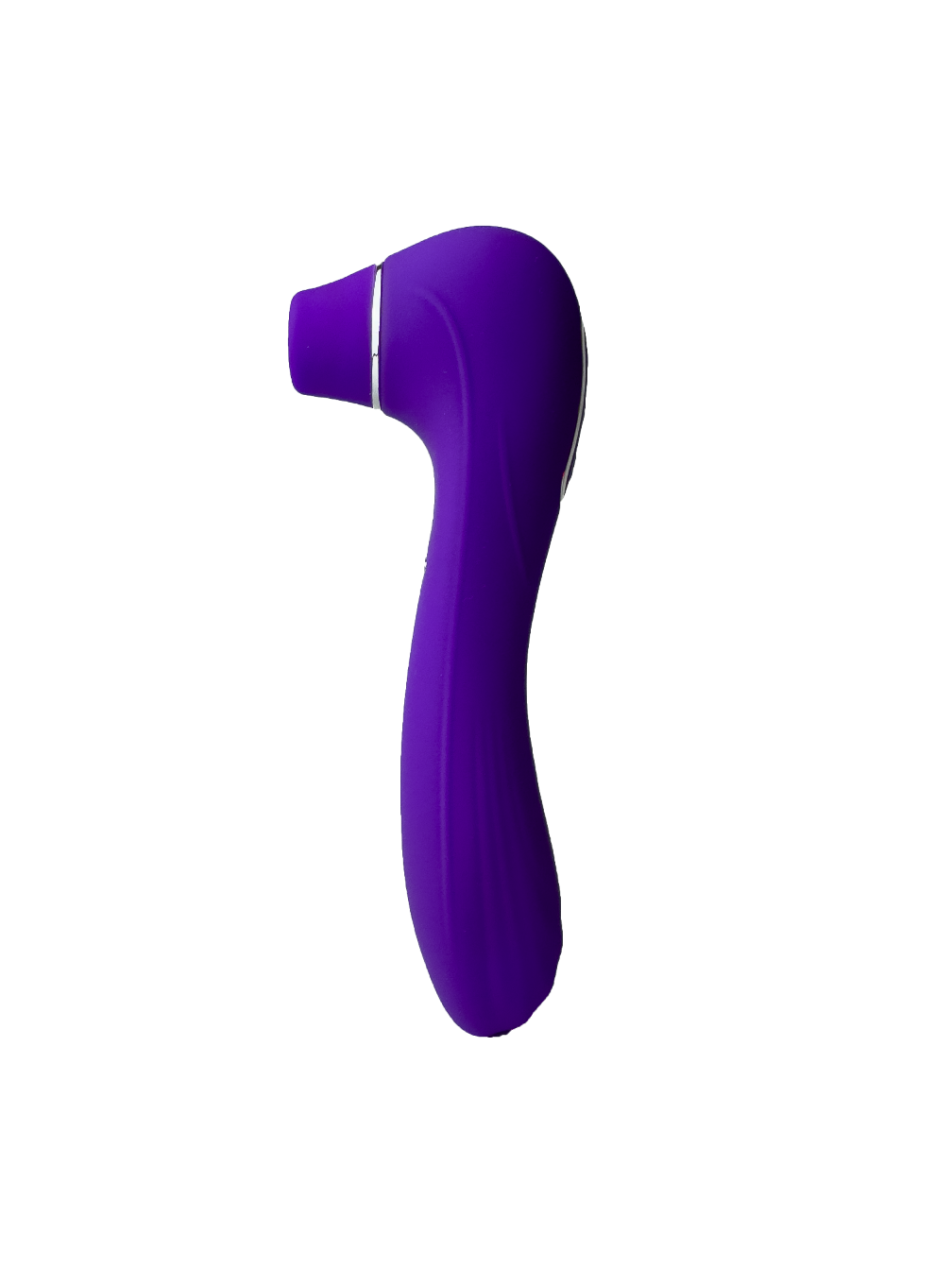 Purple-Clitoral-Sucking-Vibrator-standing-upright-facing-left