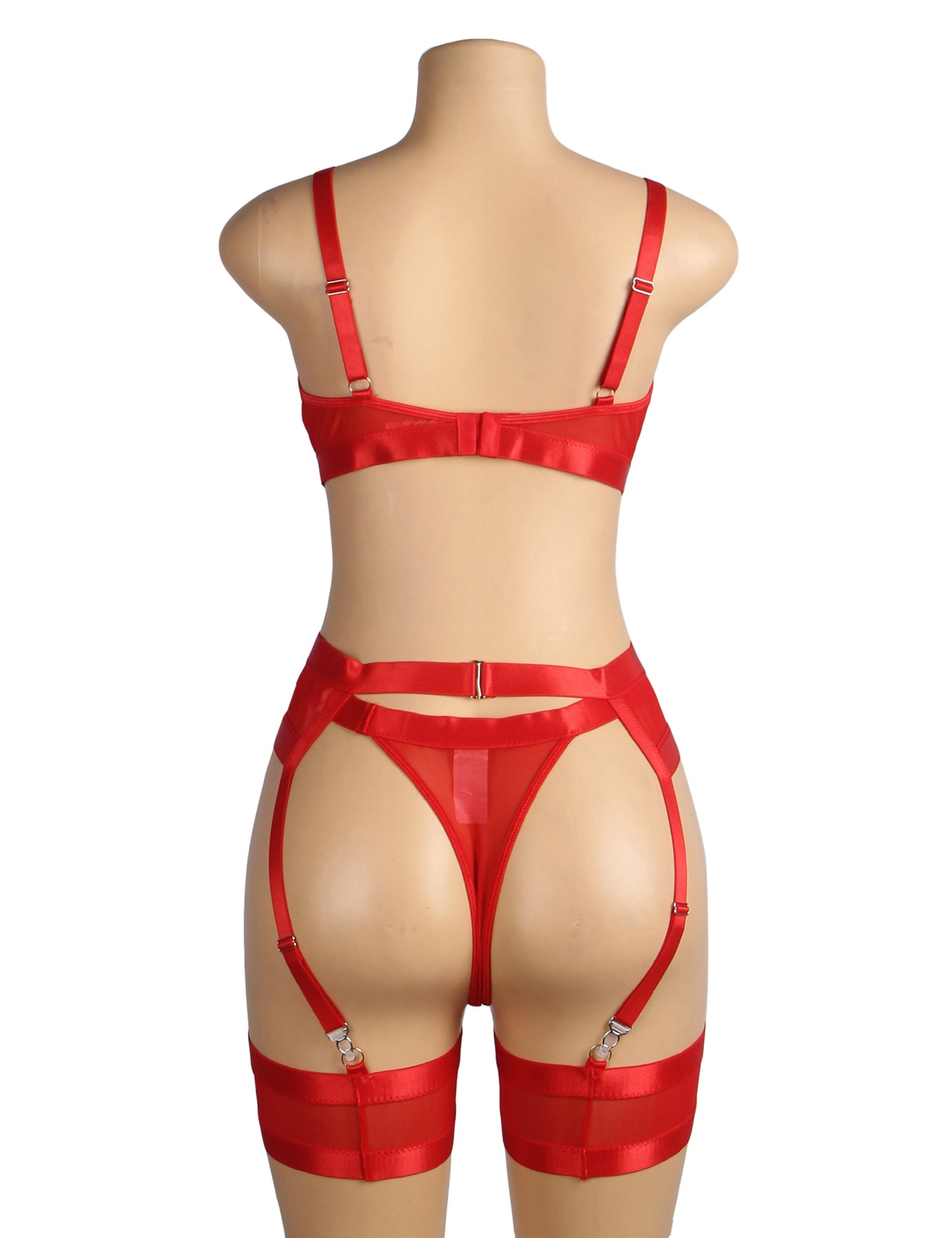 Bondage Garter Belt Bra Set