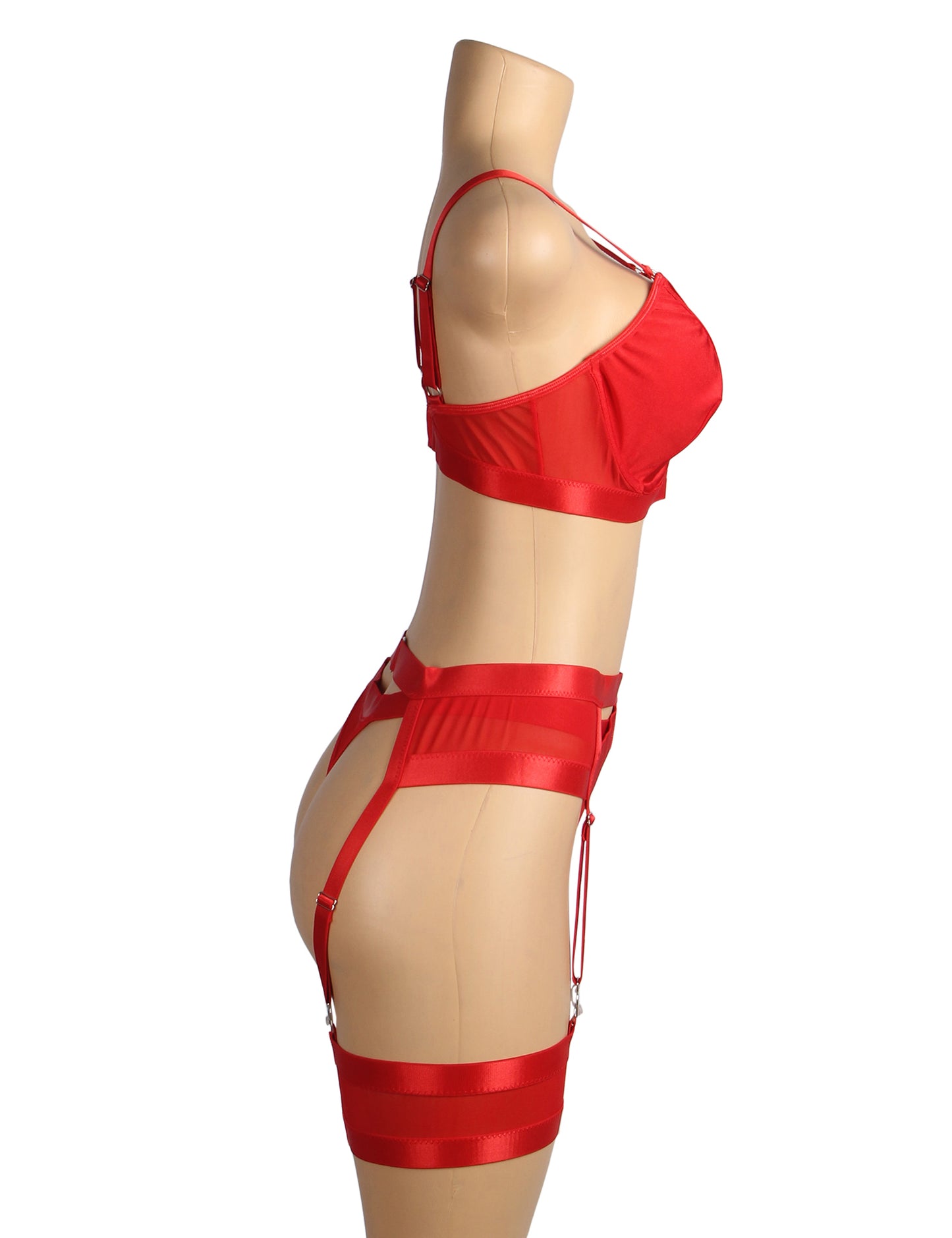 Bondage Garter Belt Bra Set
