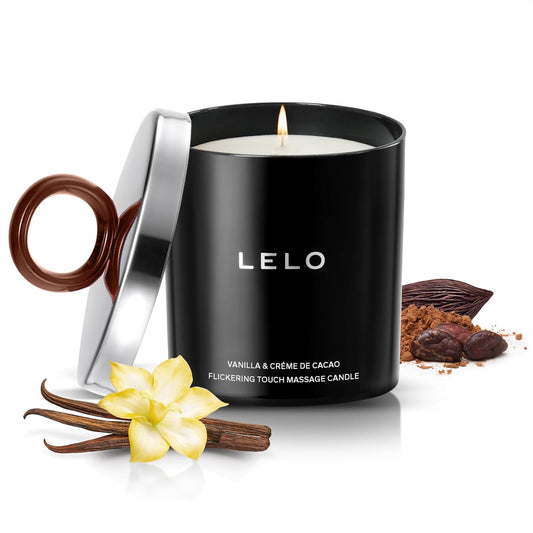LELO Flickering Touch Massage Candle, Vanilla Cream De Cacao