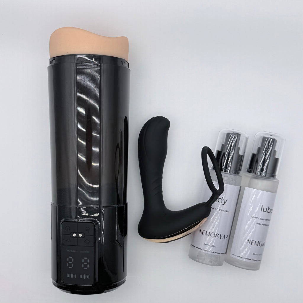 Electric Masturbator, Prostate Vibrator & Cock Ring,  Essentials