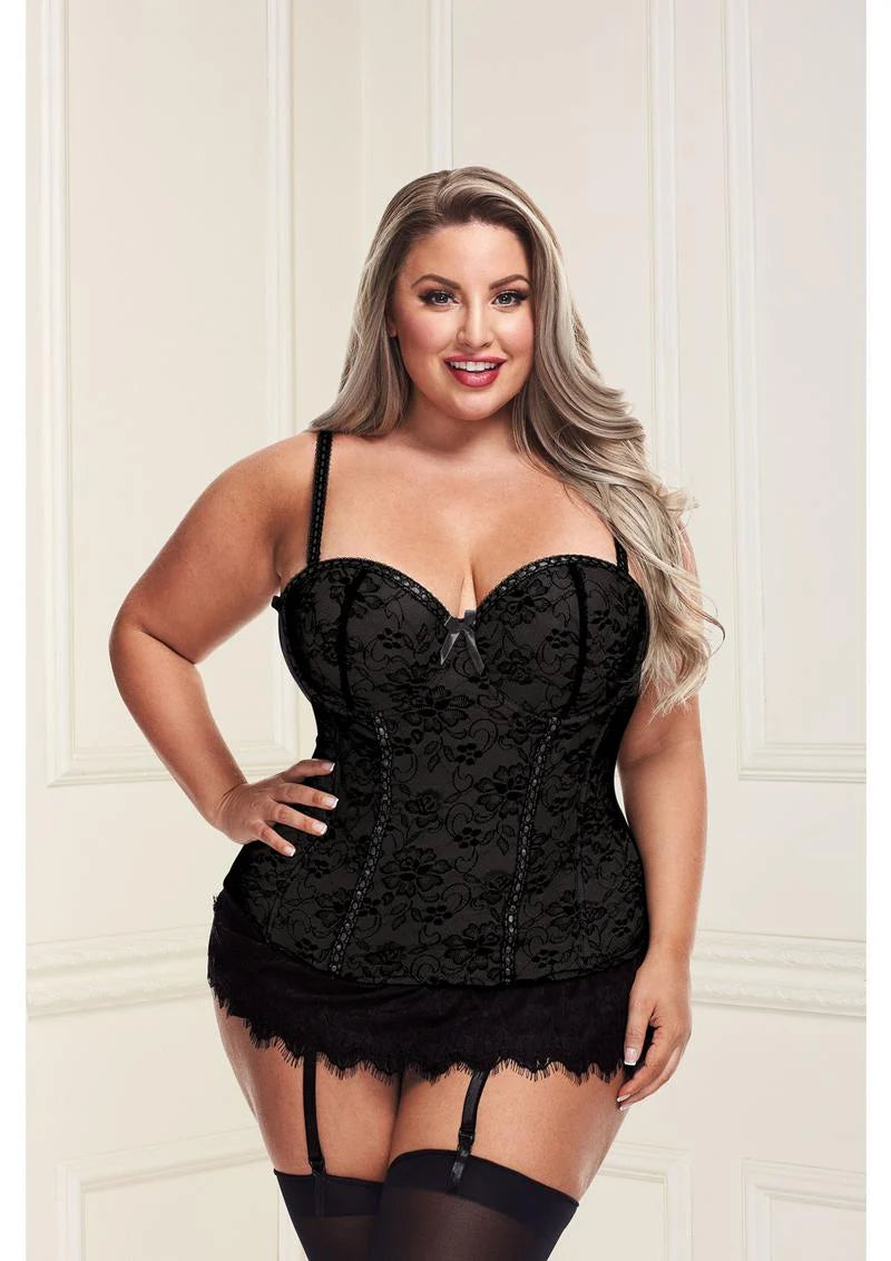BACI BUSTIER AND GSTRING BLACK M PLBG
