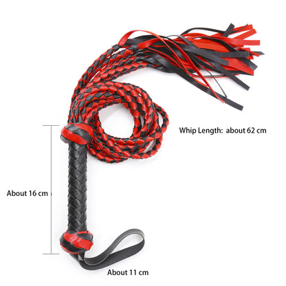 Red & Black Braided Whip