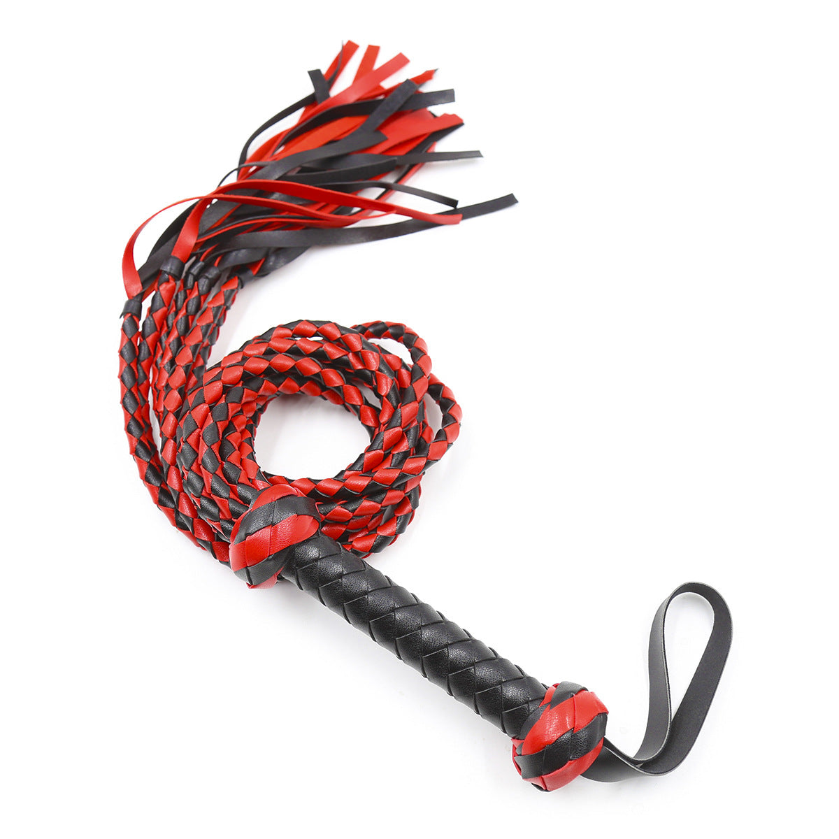 Red & Black Braided Whip