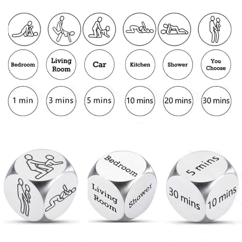 Stainless steel 3 Pcs Dice - What? Where? How Long?
