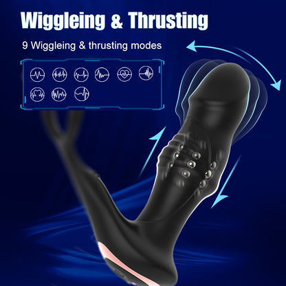 Thrusting Prostate Massager with Cock Ring