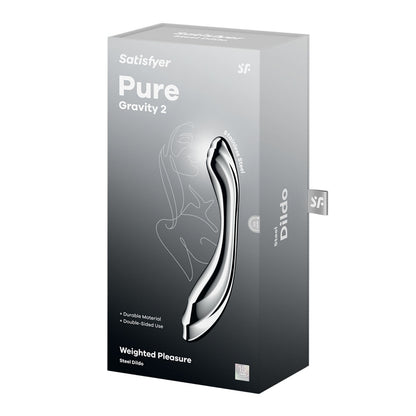 Satisfyer Pure Gravity 2 - Chrome Steel Dildo