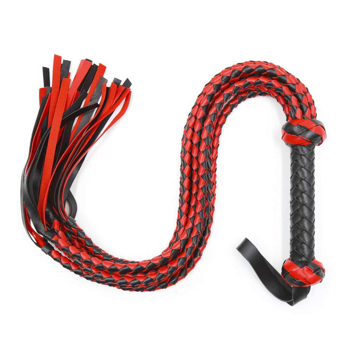 Red & Black Braided Whip