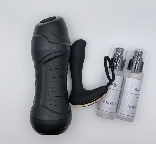 Electric Masturbator, Prostate Vibrator & Cock Ring,  Essentials