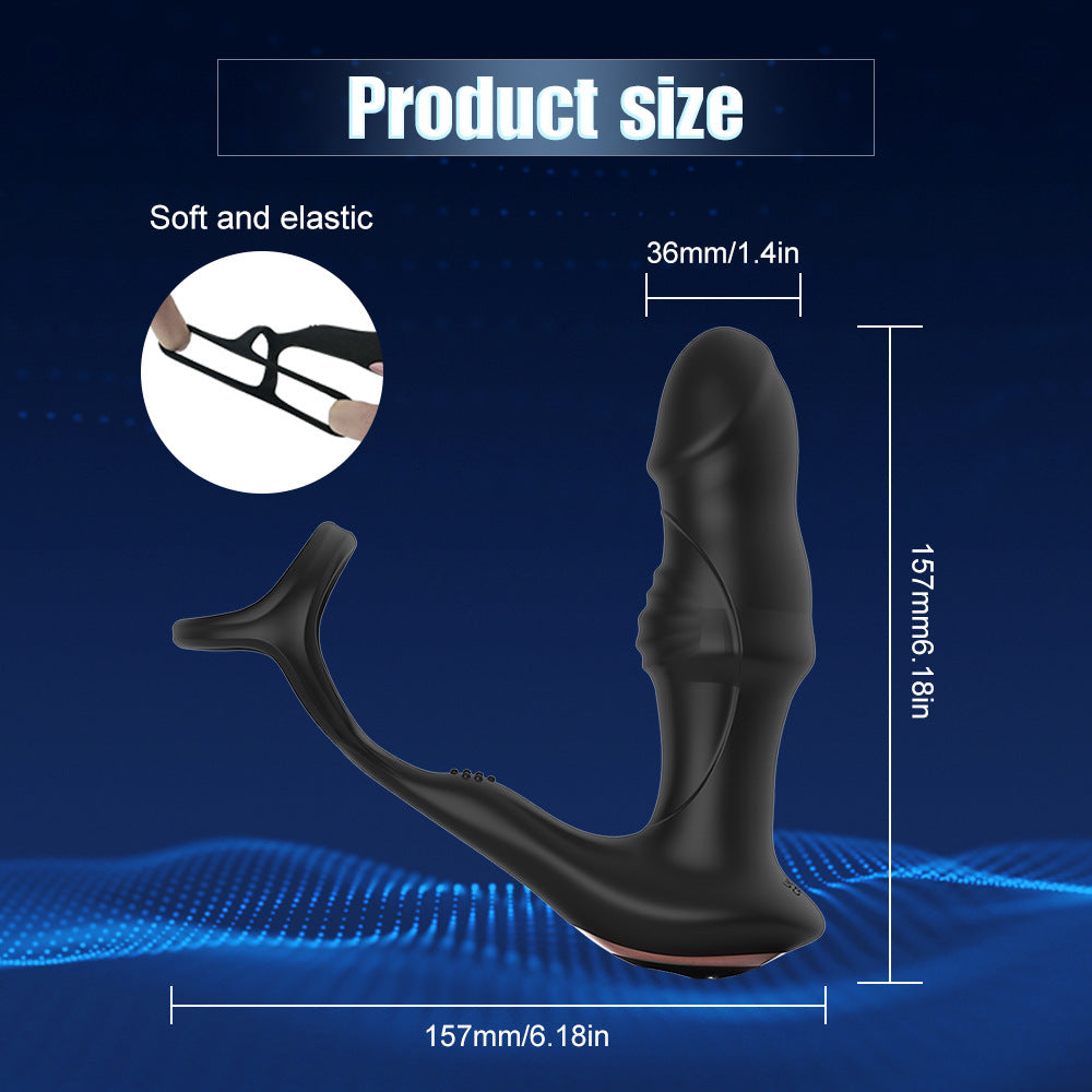 Thrusting Prostate Massager with Cock Ring