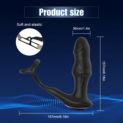 Thrusting Prostate Massager with Cock Ring