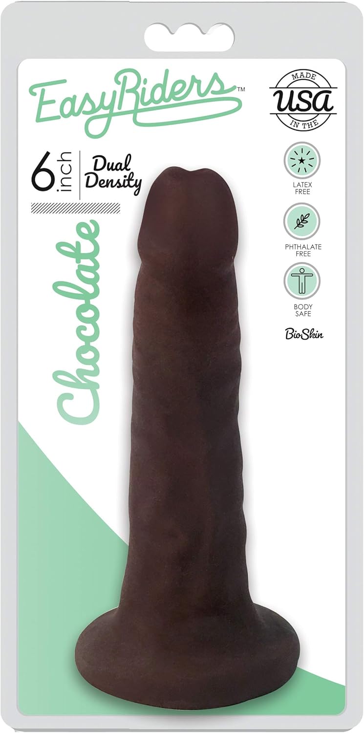 EASY RIDERS 6" SLIM BIOSKIN DONG CHOCOLATE