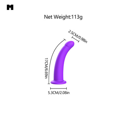 Curved Silicone Suction Cup Dildo
