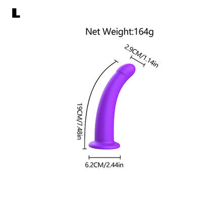 Curved Silicone Suction Cup Dildo