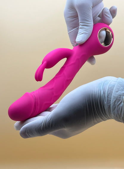 Pink Rabbit Vibrator with LCD