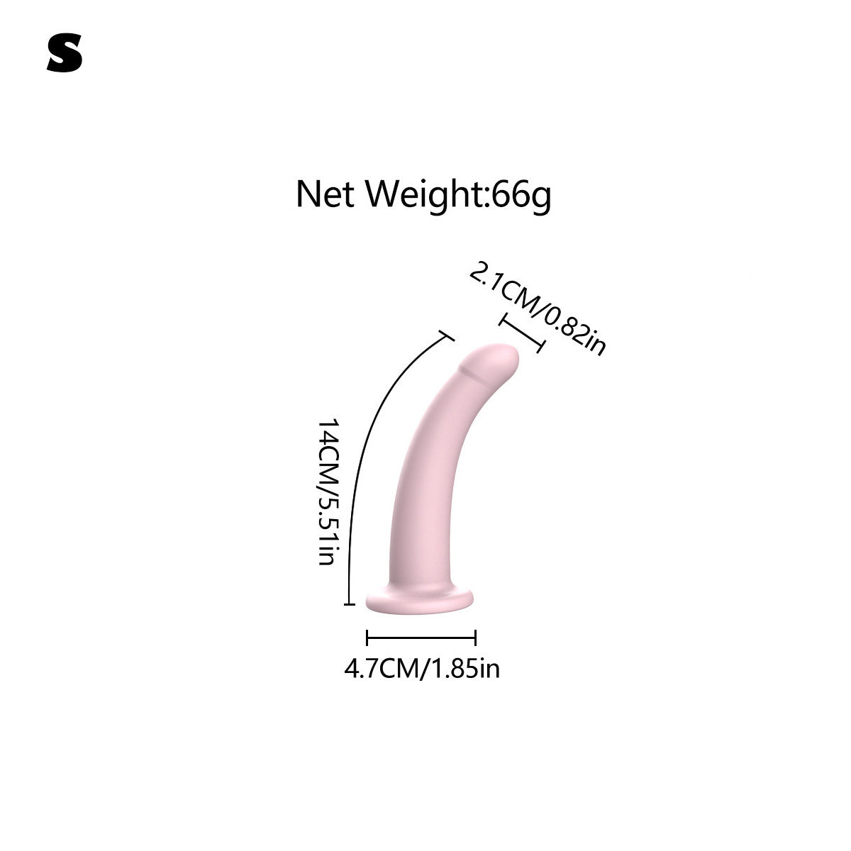 Curved Silicone Suction Cup Dildo