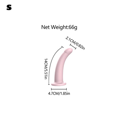Curved Silicone Suction Cup Dildo