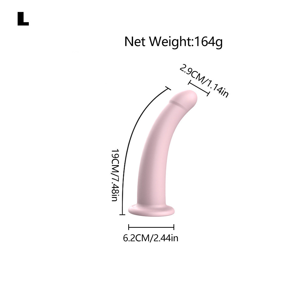 Curved Silicone Suction Cup Dildo