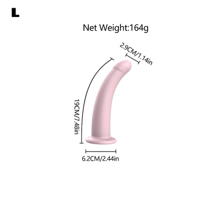 Curved Silicone Suction Cup Dildo