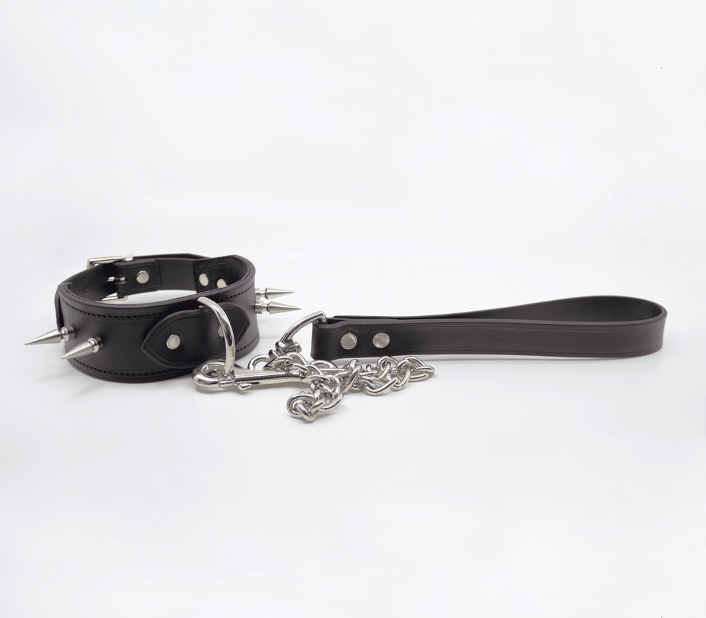 Leather & Chain Lead - Australian Made (Italian Leather)