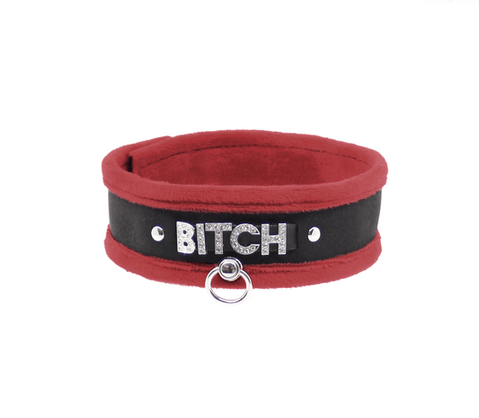BITCH Suede Leather Collar