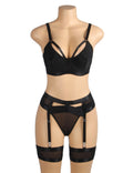 Bondage Garter Belt Bra Set