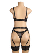 Bondage Garter Belt Bra Set