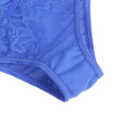 Blue Lace Low Waist Thin Straps Panty