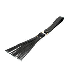Leather BDSM whip, black colour, front side, Come Now  