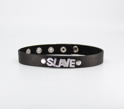 Leather SLAVE Collar