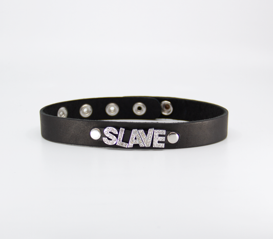 Leather SLAVE Collar