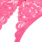 Rose Open Crotch Lace Bow Panty