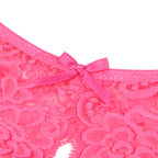 Rose Open Crotch Lace Bow Panty