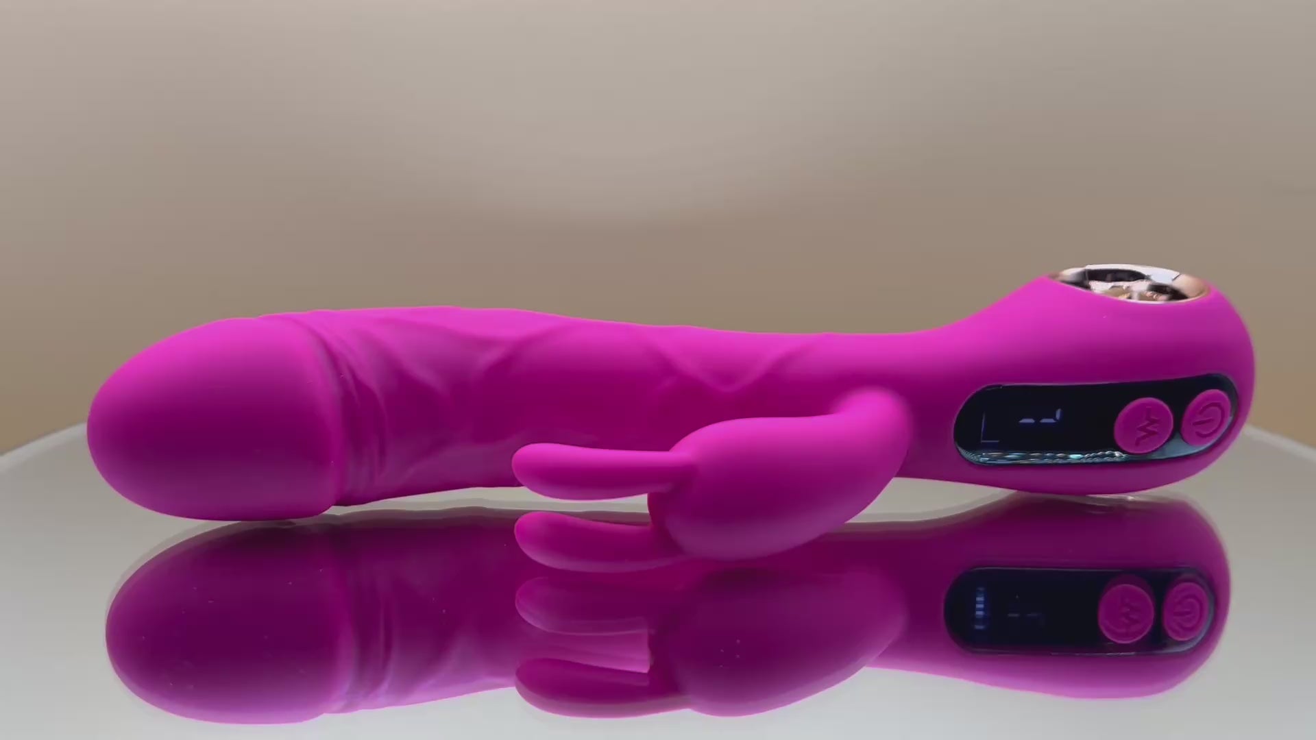 Pink Rabbit Vibrator with LCD