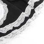 Black Sexy PU Leather Mesh Maid Costume