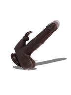 Black Rabbit Dildo Vibrator showcasing thrusting motion feature