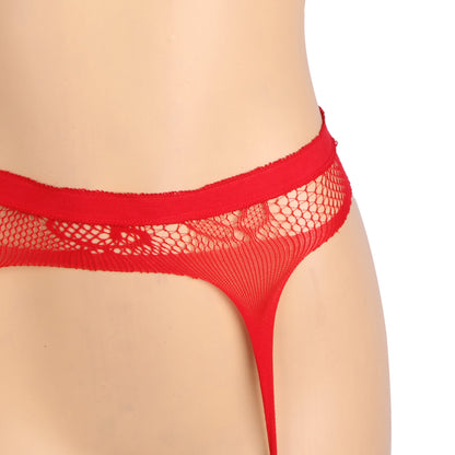 Red Sexy Floral Fishnet Pantyhose Tights