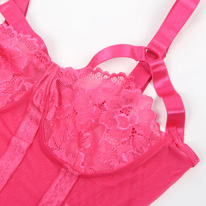 Rose Slim Lace Garter Leg Ring Teddy