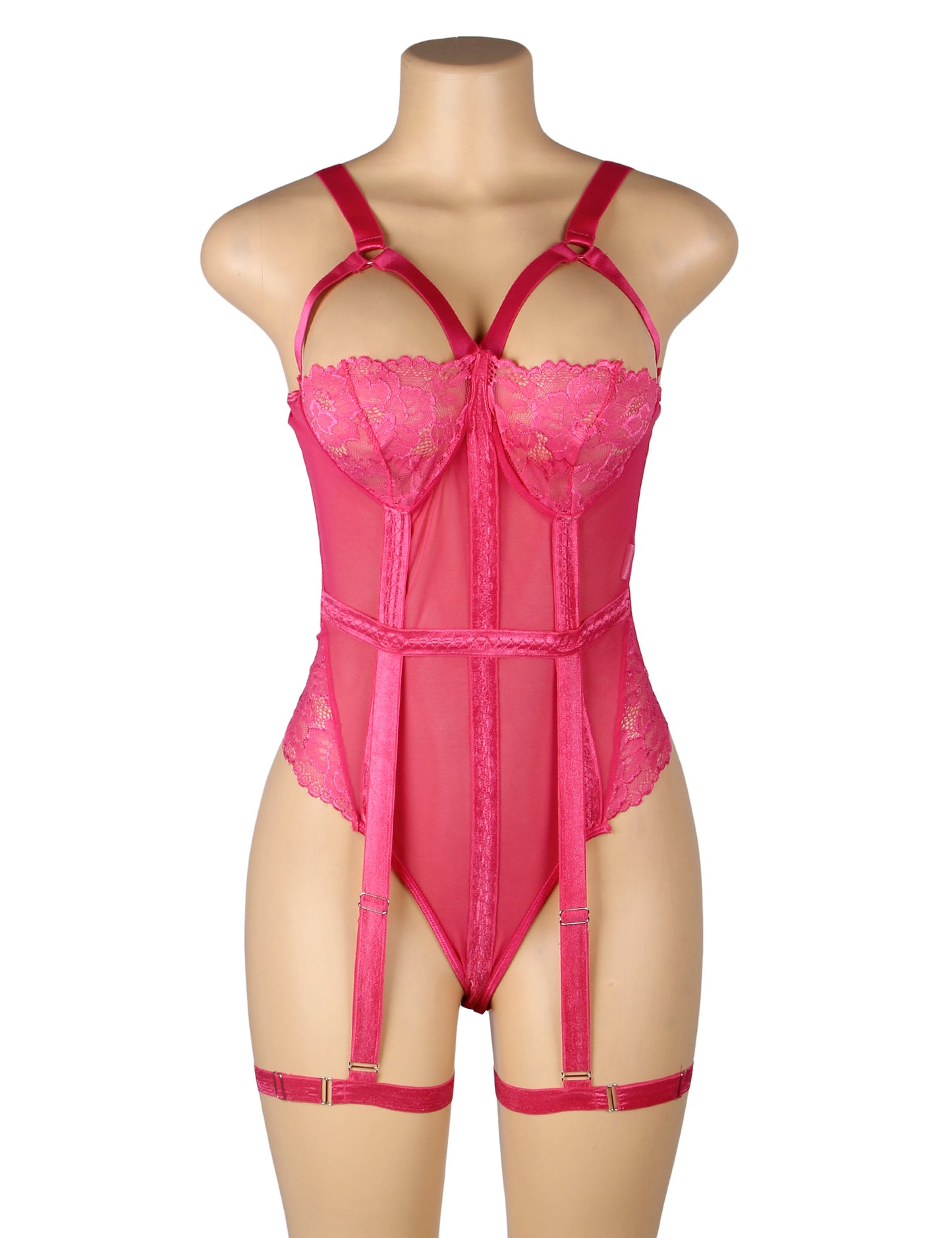 Rose Slim Lace Garter Leg Ring Teddy