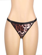 Leopard Print Sexy Head Wear Garter Bra Set