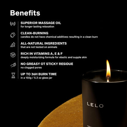 LELO Flickering Touch Massage Candle, Snow Pear and Cedarwood