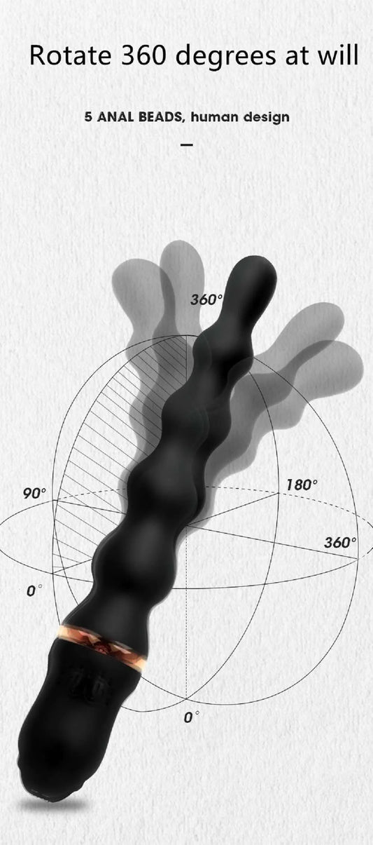 Vibrating anal beads with 5 beads and human-inspired design - Come Now  Sex Shop